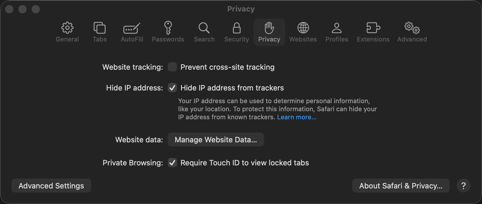 Cross-Site Tracking - Safari Browser